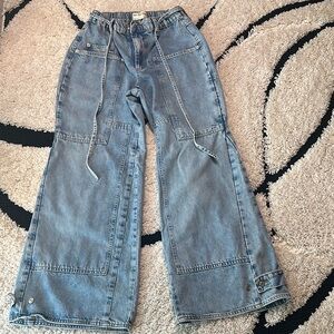 SOLD- Free People CRVY Outlaw Wide-Leg Jeans